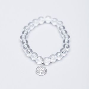 Gemstone Stretch Bracelet with Clear Quartz